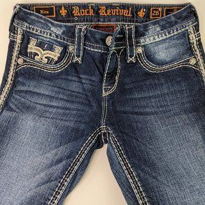 Women’s Rock Revival Jeans Mid-Rise Skinny Kira size 26